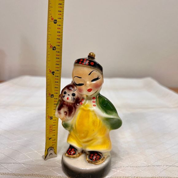 1952 Vintage Josef Originals WEE CHING with his Dog, Chinese Porcelain Figurine - Picture 6 of 10